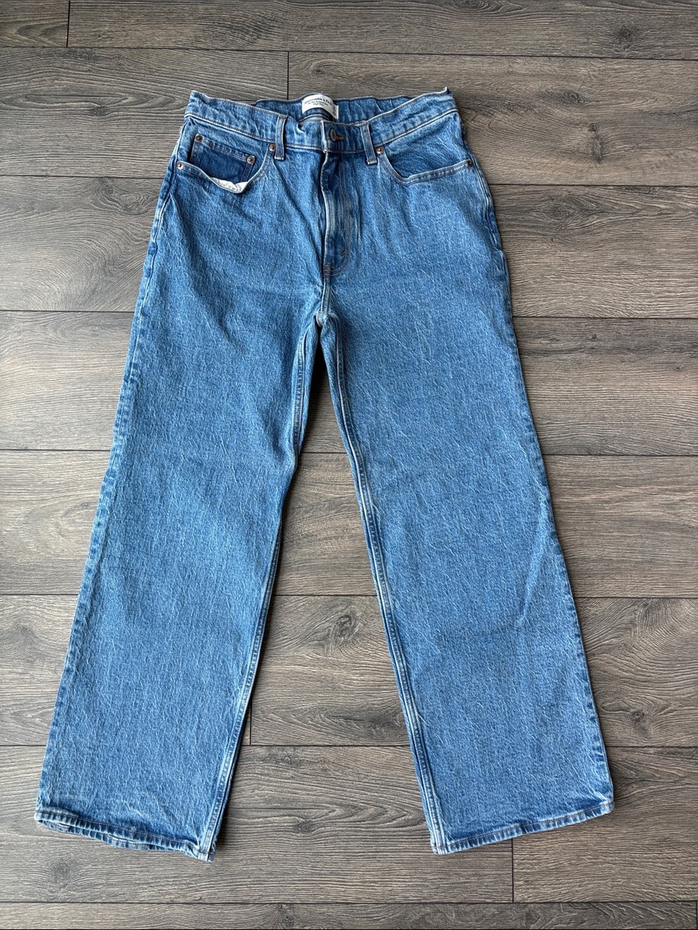 Abercrombie & Fitch Classic Blue Straight-Leg Jeans